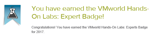 HOL expert badge